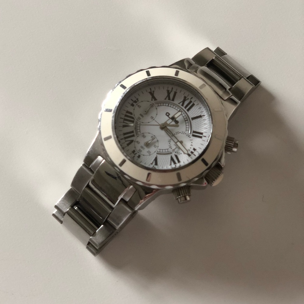 A-Line Women’s Silver and White Watch